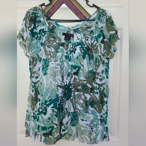 Calvin Klein Jeans Floral Watercolor Top - Picture 1 of 6